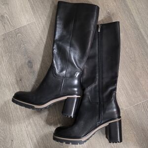 Tall Black Vince Camuto leather boots 7M
